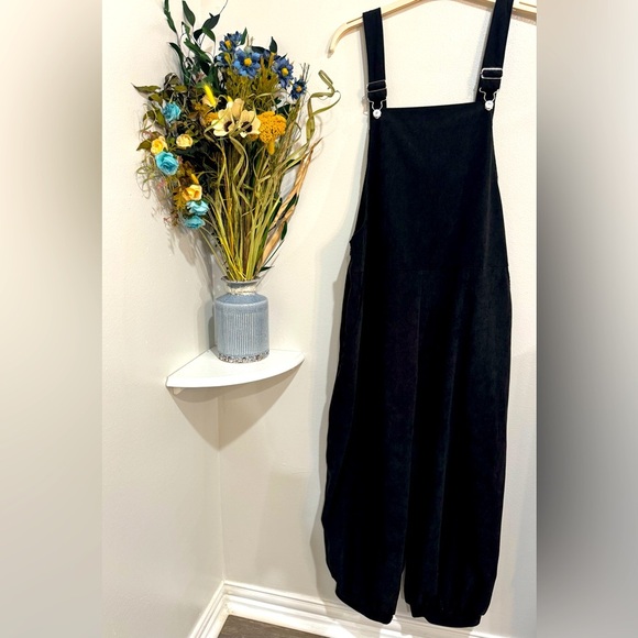 SHEIN Black Overalls Minimalist Relaxed Fit size 3XL - Picture 1 of 9